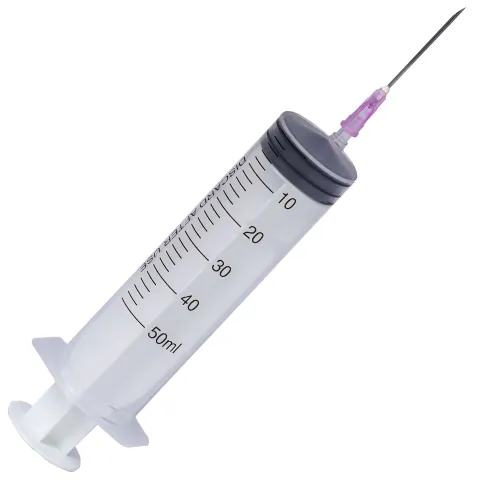 Seringi Luer Slip 50/60 ml, PRIMA, cu ac 18G roz, 25 bucati