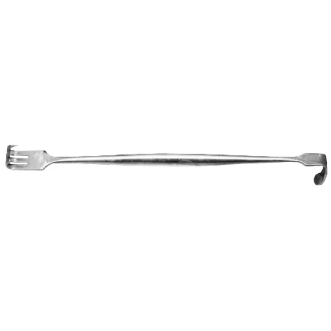 Retractor hook standard PRIMA, 4 carlige, 14cm, inox