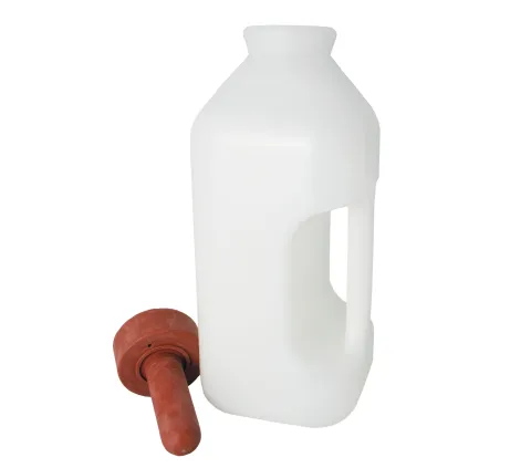 Bidon alaptare/hranire vitei, din plastic, capacitate 1.5 litri, cu tetina din latex si maner, 1 bucata