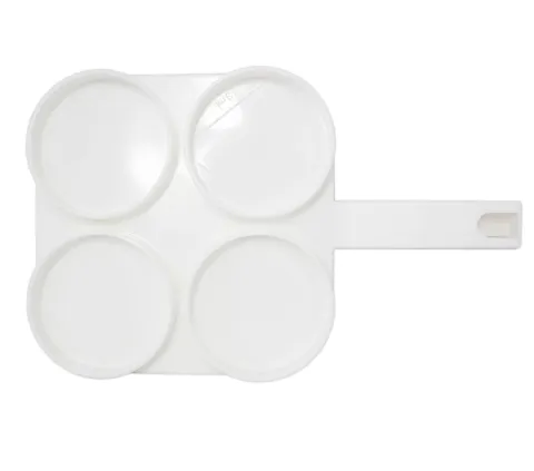 Paleta pentru efectuarea testului de mastita utilizand laptele, din plastic, 4 compartimente, culoare alb/negru, 1 buc