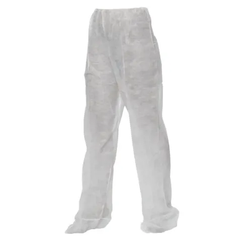 Pantaloni drenaj limfatic PRIMA, presoterapie, de unica folosinta, PPSB, albi, 74x145 cm, cu talpa inchisa