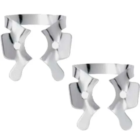Cleme dentare pentru diga, cu aripioare, PRIMA, din inox, autoclavabile, diverse marimi pentru molari, premolari si frontali
