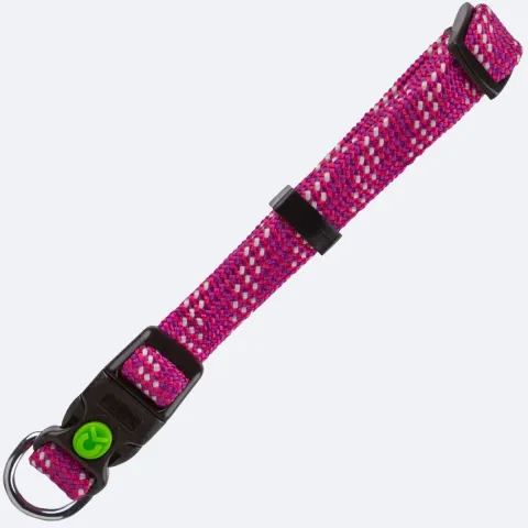 Zgarda pentru caini mici si medii fuchsia 25-35 cm, latime 15 mm, reglabila, nylon-polipropilena, durabila, Colorado