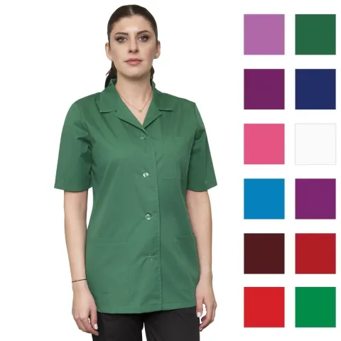 Halat dama ANA Premium verde inchis - Uniforma Medicala