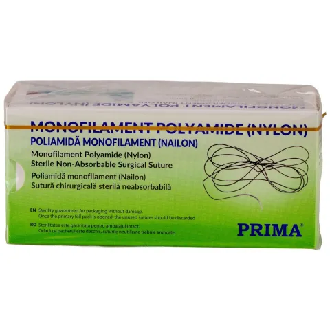 Sutura chirurgicala nylon PRIMA 75cm ac Tapercut 1/2 20mm USP 2/0