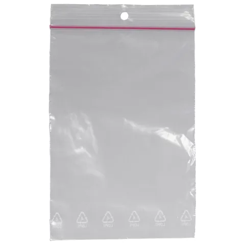 Pungi cu fermoar ZIPLOCK PRIMA 80x120 mm, transparente, reutilizabile pentru ambalare si depozitare, set 100 bucati