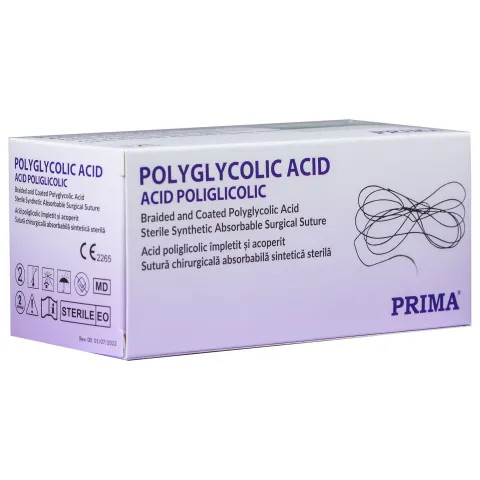 Sutura chirurgicala acid poliglicolic PRIMA 150cm fara ac USP 2/0