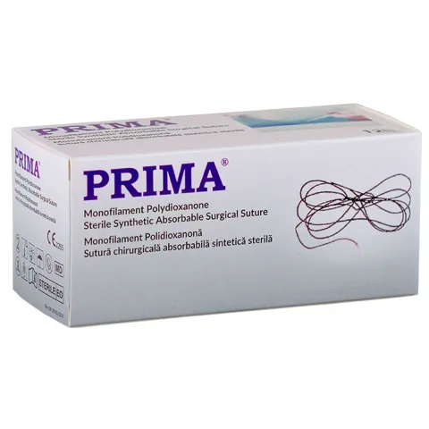 Sutura chirurgicala polidioxanona PRIMA 75cm ac varf triunghiular 1/2 36mm USP 2/0