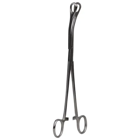 Pensa port-tampon Foerster, curbata, 25cm, din otel inoxidabil