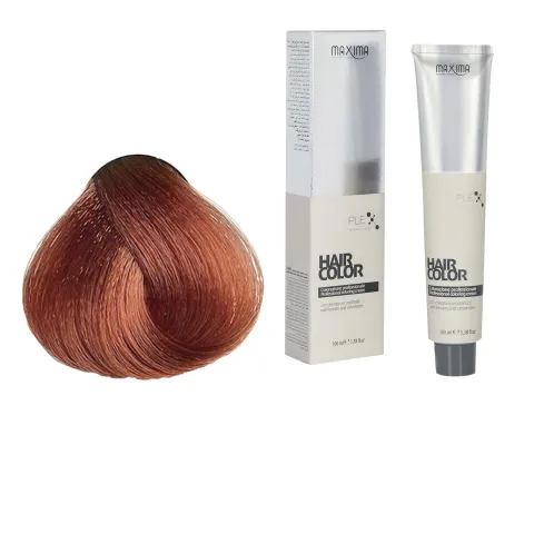 Vopsea profesionala de par, 7.46 Blond aramiu roscat, MAXIMA, 100ml