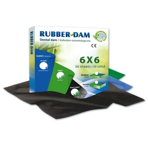 Campuri diga negre Rubber-Dam 6"x 6" Cerkamed