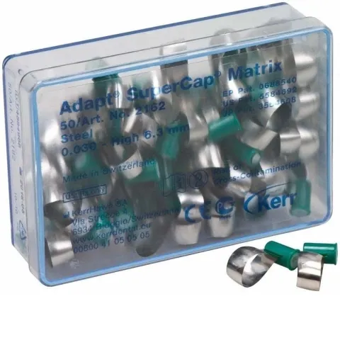 Matrici metalice Supercap 0.030/6.3 mm verzi 50 bucati Kerr