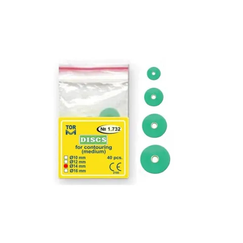 Discuri pentru finisat compozit 12mm Medium Green 40 bucati TorVM